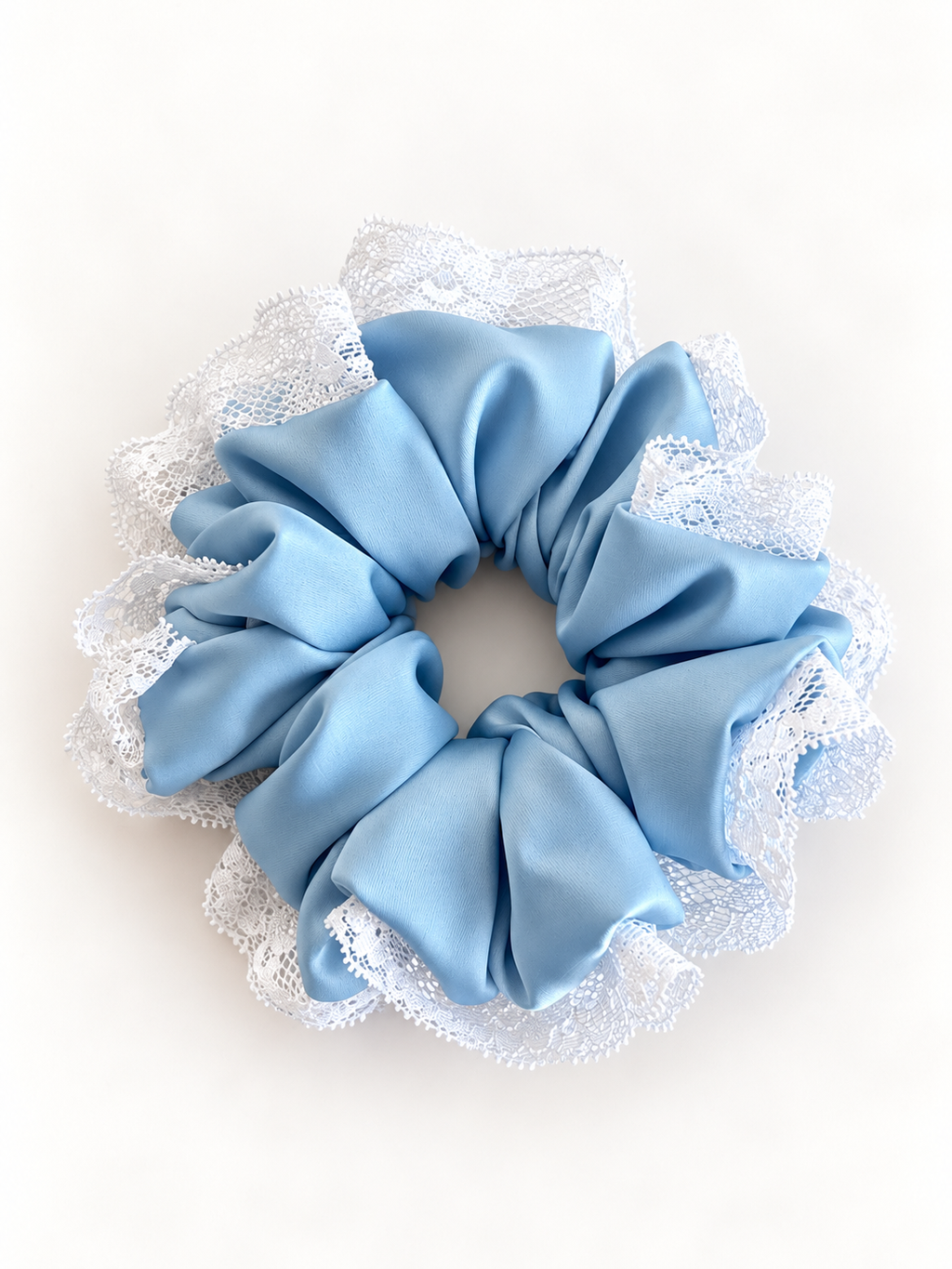 Scrunchie Baby Blue Lace