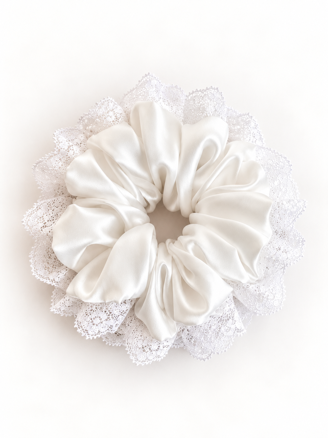 Scrunchie White Lace
