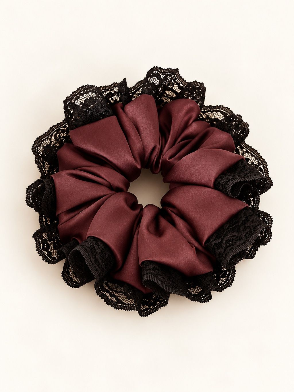 Scrunchie Brown Lace 🍫